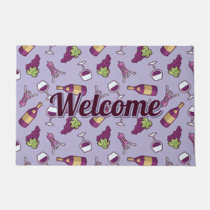 Tapis de sol à motif de vin rouge