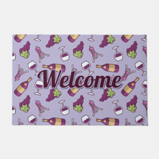 Tapis de sol à motif de vin rouge