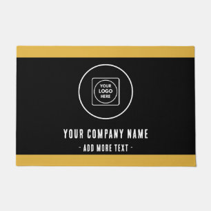 Tapis de sol avec nom d'entreprise noir Ajouter un