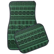 Cool moderne Boho noir et vert Motif bandes