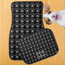 Custom DIY Modern Elegant Dog Dad Paw Print Black