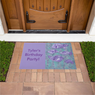 Tapis de sol de naissance personnalisé abstrait po