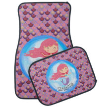 Tapis de sol de voiture écailles roses violettes s