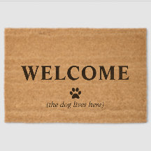 Tapis de sol drôle pour chien - Bienvenue Le Chien