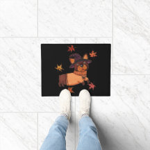 Tapis de sol en forme de bouledogue français Hallo