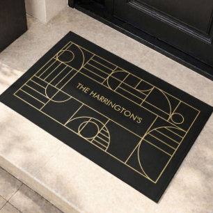 Tapis de sol Famille Nom Art Déco Moderne