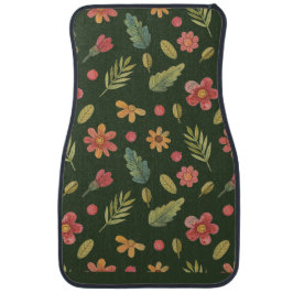 Tapis De Sol Fleurs et Feuilles de Forêt Whimsical
