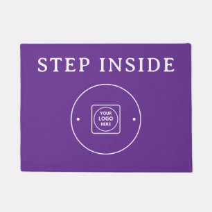 Tapis de sol moderne violet Logo d'entreprise