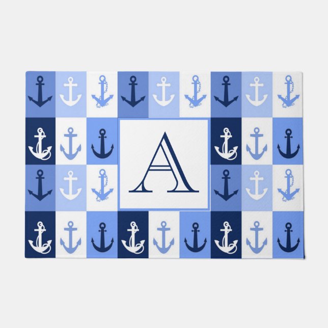 Tapis de sol monogramme Ancres (Devant)
