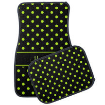 Motif Polka Green Lime Noir Personnalisé