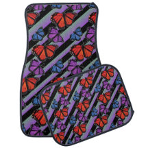 Papillon Coloré à Motif Rayé Arc-en-Ciel