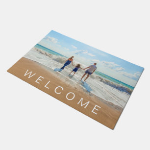 Tapis de sol personnalisé avec votre photo Bienven