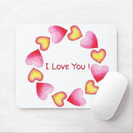 Tapis De Souris С te romantique Je t'aime Saint Valentin