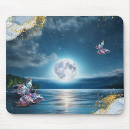 TAPIS DE SOURIS マウスパッド（月夜の湖マウスパッド）