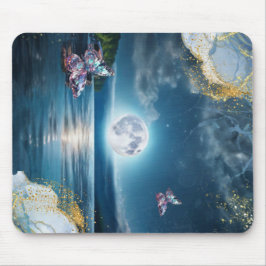 TAPIS DE SOURIS マウスパッド（月夜の湖マウスパッド）