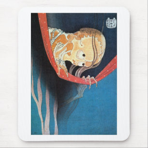 Tapis De Souris 幽霊, fantôme de 北斎, Hokusai, Ukiyoe