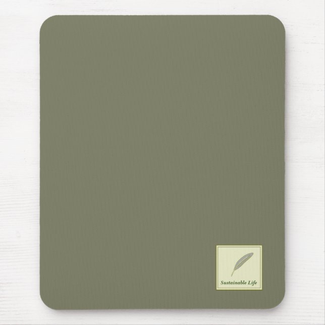 Tapis De Souris 文字　カスタム　Sustainable　Life　グリーン　 (Devant)