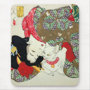 Tapis De Souris 猫が好き, 芳年 I Love Cats, Yoshitoshi, Ukiyo-e