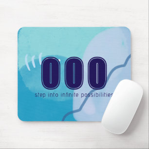 Tapis De Souris 000 Numéros d'anges Bleu Spirituel Vibes élevées