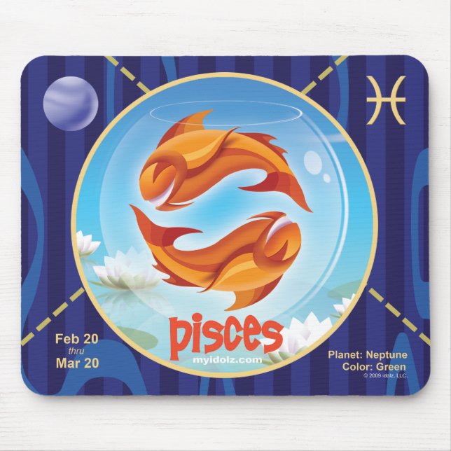 Tapis de souris 01 d'Idolz Poissons (Devant)