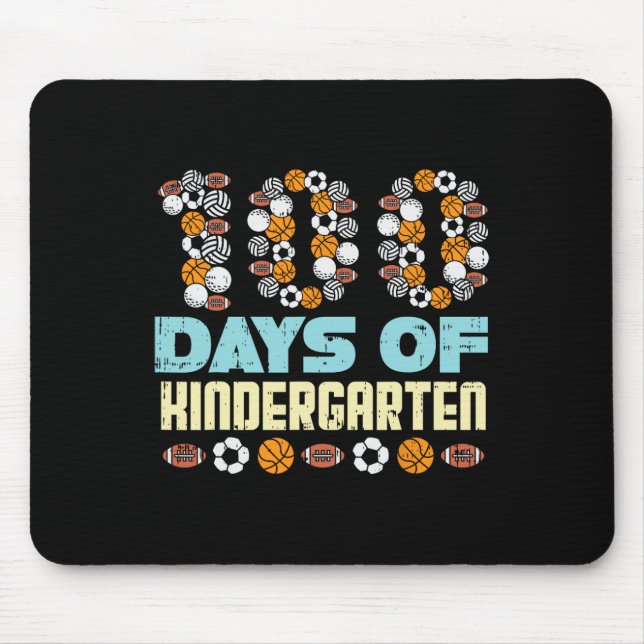 Tapis De Souris 100 Jours De Ballons De Jardin D'Enfant 100E Jour  (Devant)