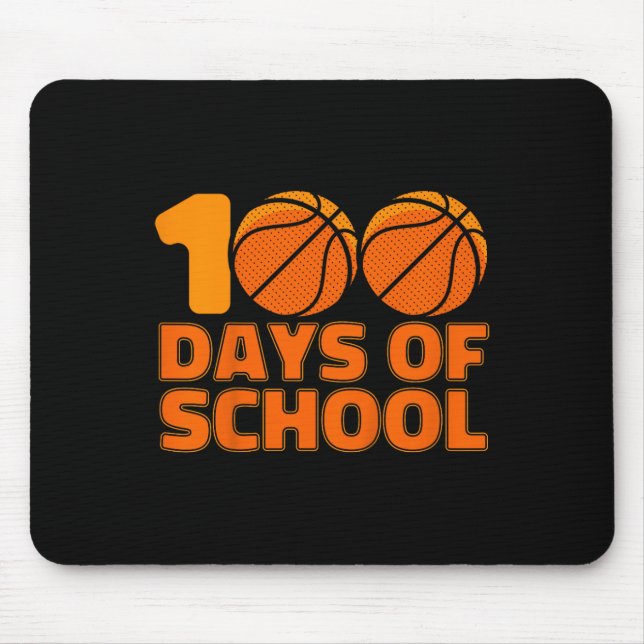 Tapis De Souris 100 Jours De Basketball Scolaire 100E Jour D'École (Devant)