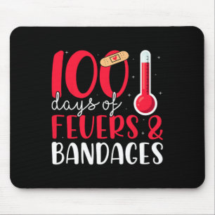 Tapis De Souris 100 Jours De Fièvre Byndages Infirmière 100ème Jou