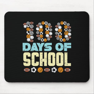 Tapis De Souris 100 Jours D'École Baketball Football Football Spor
