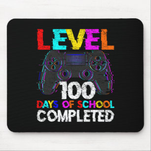 Tapis De Souris 100 Jours D'École Terminé Gamer Garçon Niveau 100