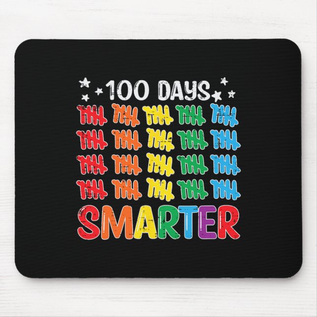 Tapis De Souris 100 Jours Smarter 100e Jour D'Enseignant Enfants (Devant)