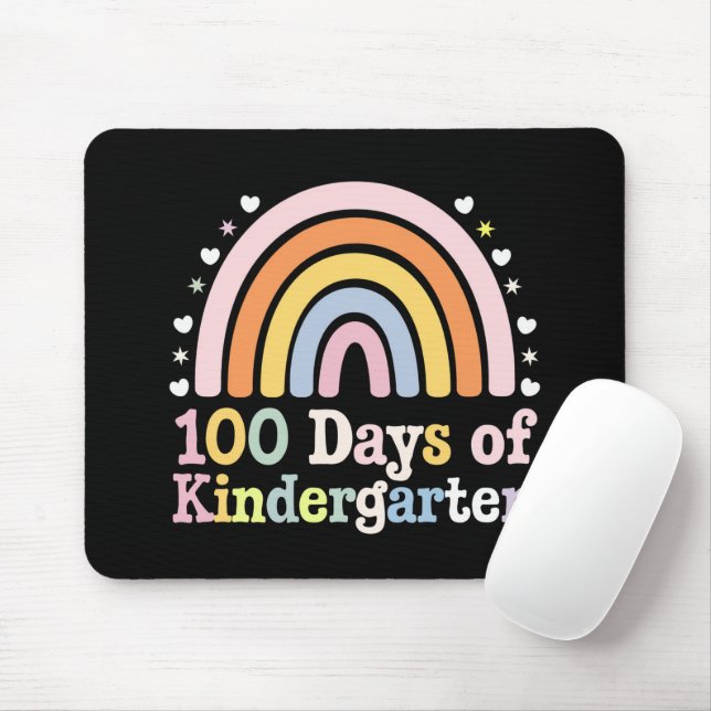 Tapis De Souris 100e Jour de la maternelle Enseignant Enfants 100  (Avec souris)