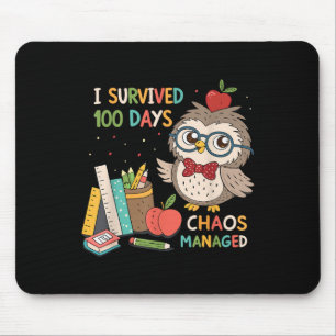 Tapis De Souris 100ème Jour D'École - J'Ai Survécu 100 Jours - Cha