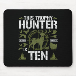 Tapis De Souris 10 ans chasse Anniversaire fête Chasseur de cerfs 