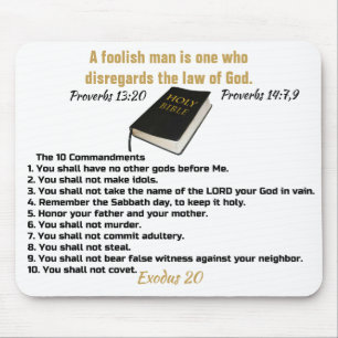 Tapis De Souris 10 Commandements Mousepad