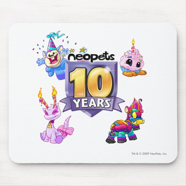 Tapis De Souris 10ème Logo d'anniversaire (Devant)