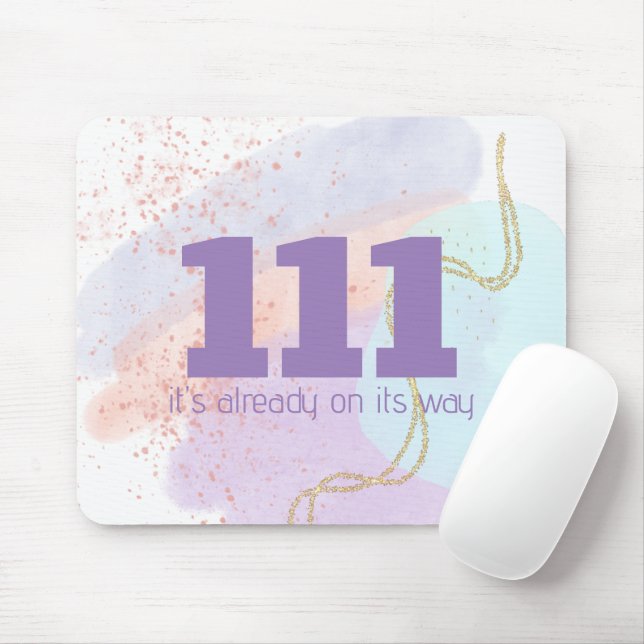 Tapis De Souris 111 Aligner et Manifest Numéros d'ange Vibes haute (Avec souris)