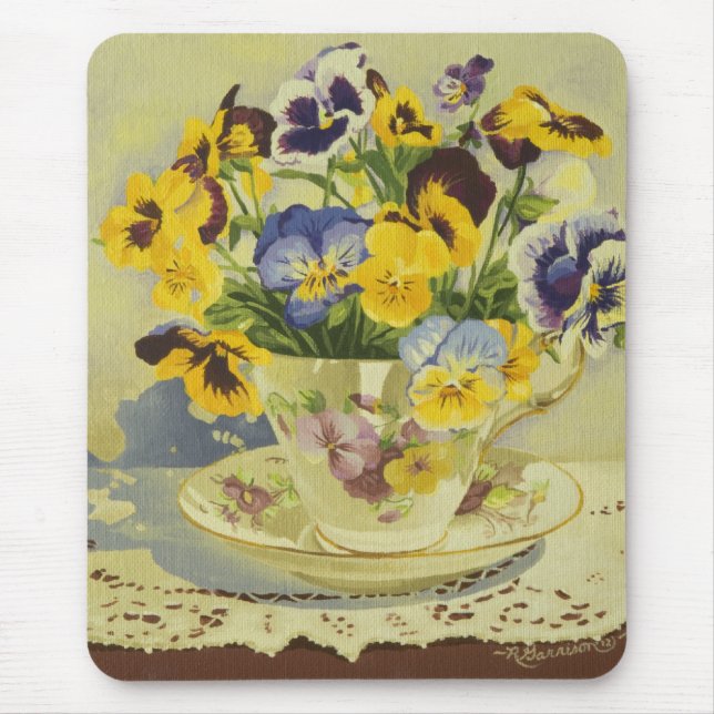 Tapis De Souris 1187 pensées dans la tasse de thé (Devant)