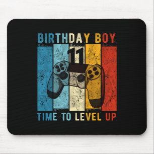 Tapis De Souris 11 Anniversaire Garçon 11 Temps De Niveau Jusqu'Au