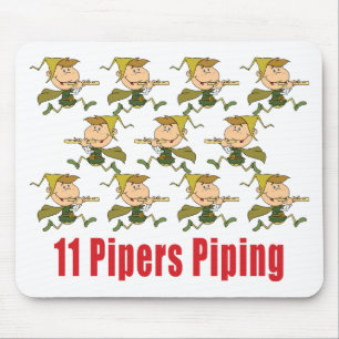 Tapis De Souris 11 joueurs de pipeau sifflant Mousepads
