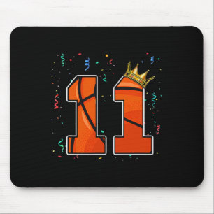Tapis De Souris 11e anniversaire Basketball grand nombre 11 ans Bo