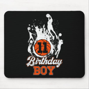 Tapis De Souris 11e anniversaire Bysketbyll thème Anniversaire gar