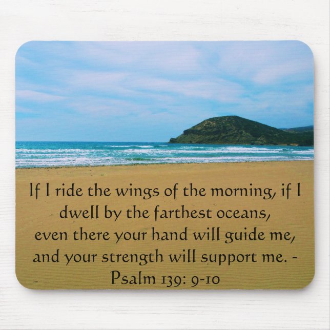 Tapis De Souris 139:9 de psaume - BELLE CITATION 10 BIBLIQUE (Devant)