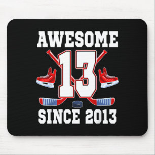 Tapis De Souris 13 Ans Incroyable Depuis Anniversaire Thème Hockey