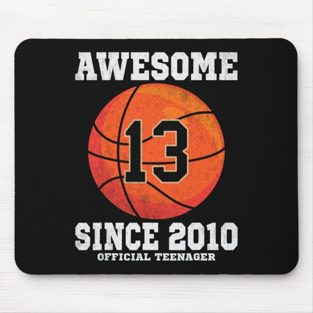Tapis De Souris 13e anniversaire Bysketbyll Fan 13 ans Officiel (Devant)