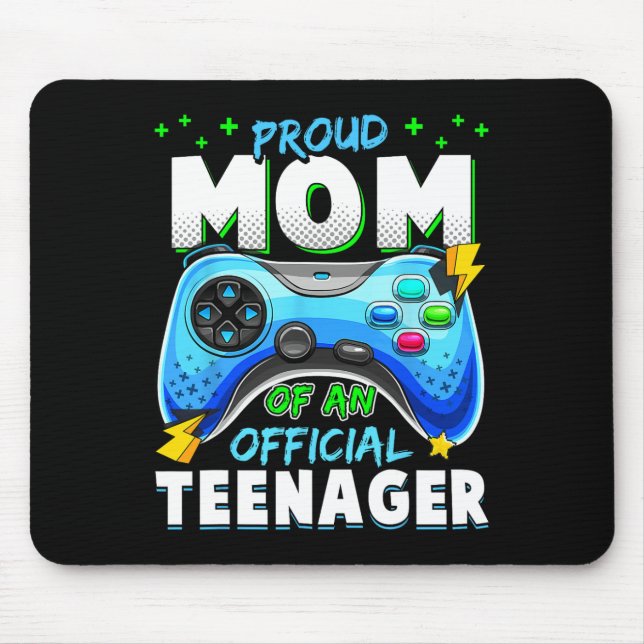 Tapis De Souris 13e anniversaire Fière Maman Officielle Adolescent (Devant)
