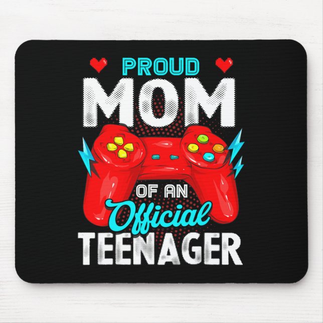 Tapis De Souris 13e anniversaire Fière Maman Officielle Adolescent (Devant)