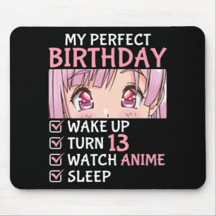 Tapis De Souris 13e anniversaire Veille Anime 13 ans Anime Ado