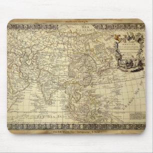 Tapis De Souris 1700 ANTIQUE CARTE MONDIALE Mousepad