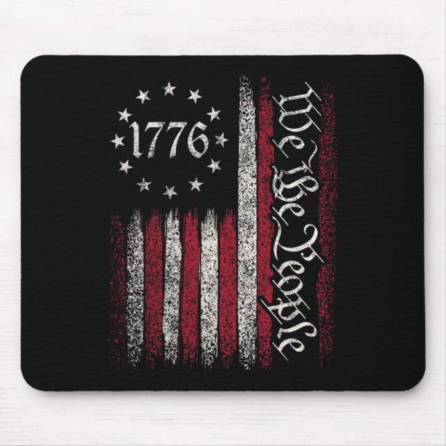 Tapis De Souris 1776 Drapeau Constitution Fête de l'Indépendance A (Devant)