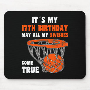 Tapis De Souris 17 Ans Joyeux 17e anniversaire Basketball 17e Bi